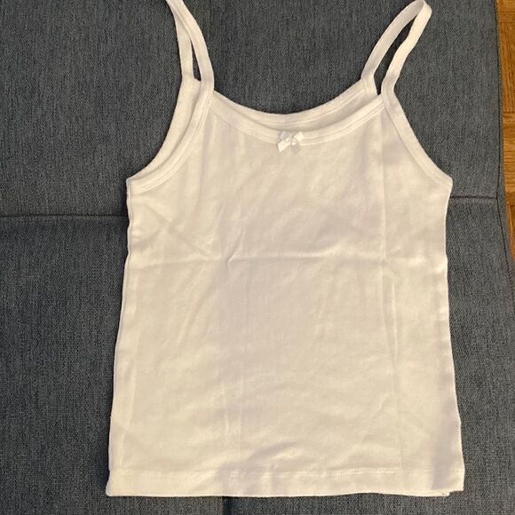 Rene Rofe Lingerie Girls set of 2 White Cotton Tanktop/Undershirt. - Picture 2 of 4